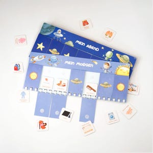 Routineplaner Kinder – PLANETEN 2er-Set mit 140 Symbolkarten | Kindergarten | Schule | Montessori | Tagesroutinen | Tagesplan