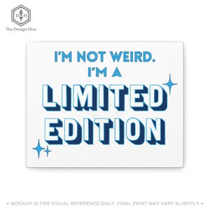 Limited Edition Matte Canvas Wall Art | Quirky Home Decor, Unique Gift, Limited Edition Art, Fun Wall Decor, Whimsical Artwork