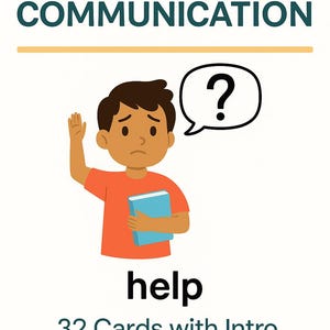 Non-Verbal Communication Printable – Speech Therapy, Autism Support, PECS, AAC PDF Download