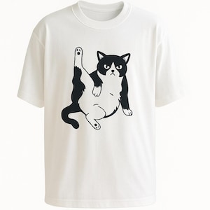 T-shirt élégant pour amateur de félins : t-shirt tendance pour amoureux des chats pour la mode de tous les jours