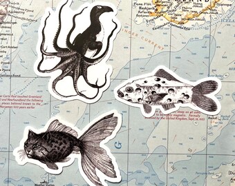 Mystery of the Deep 3" Die Cut Sticker 3 Pack