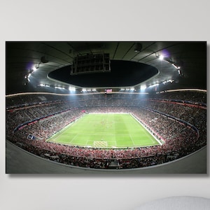 Allianz Arena Football Stadium Canvas Wall Art Design | Poster Print Décor for Home & Office Decoration | POSTER or CANVAS READY to Hang.
