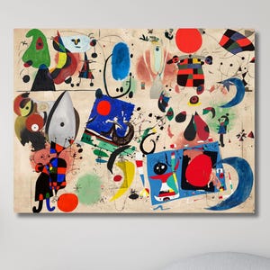 Joan Miro Art Print,Joan Miro Catalan Miró Wall Art Canvas,Modern Canvas Wall Art Decors,Office Room Decor,Abstract Artworks,Miro Artworks