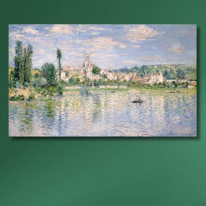 Vetheuil in estate di Claude Monet - Stampa artistica su carta o tela / Idea regalo / Decorazione murale
