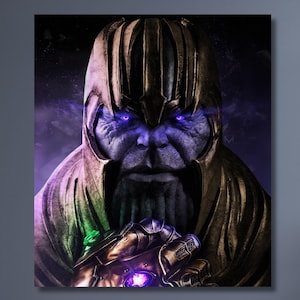 Avengers Thanos Canvas Wall Art,Avengers Thanos Poster Art,Avengers Infinity Print Art,Gift For Kids,Avengers Canvas,Kids Room Wall Decor