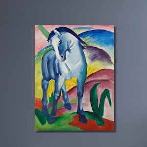 Blue Horse by Franz Marc Canvas, Franz Marc Poster Canvas Print, Home Decor Art, Expressionism Wall Art,Archival Print, Ready To Hang
