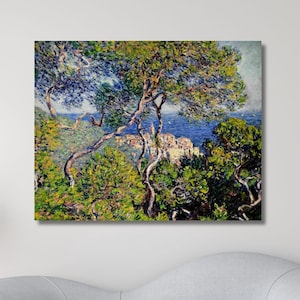 1939 - Claude Monet - Lienzo decorativo de Bordighera, impresión para decoración del hogar, póster de bellas artes, regalo de inauguración de la casa, póster e impresión de regalo de Halloween.