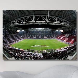 Lienzo listo para colgar del estadio de la Juventus, regalo para aficionados de la Juventus, lienzo para pared del estadio de fútbol de la Juventus, regalo para aficionados al fútbol, lienzo para pared de la Juventus