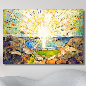 Edvard Munch Canvas Wall Art, The Sun by Edvard Munch Art Print, Expressionism Art, Reproduction Print, Symbolism, Home&Office Wall Decor