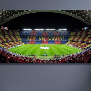 Barcelona Barca Stadium Camp Nou estadi llegendari del futbol Football Soccer Home Decor Canvas Print Wall Art Poster,Roll,Framed Panel
