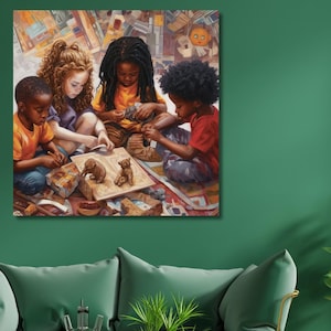 Children of the World Gift Painting, Children of the World Canvas Print, Children of the World Perfect Poster,Kindergarten