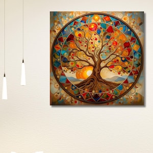 The Tree Of Life Canvas Print, Reproduction Canvas, Tree Life Canvas Art, Klimt The Tree Of Life Artwork, Large Wall Decor, Gustav Klimt