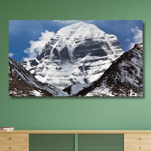 Mount Kailash in Tibet Poster/Canvas Wall Art,Tibet Mountain Canvas Wall Art Print,Climbing Travel poster Print,Snow mountain Wall Art Decor