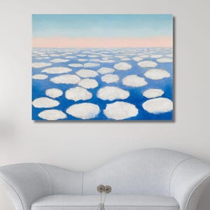 Georgia O&#39;Keeffe Above the Clouds Ready To Hang Canvas, Sky Above Clouds IV, Landscape Wall Art, Large Size Canvas,Giclee Print Reproduction