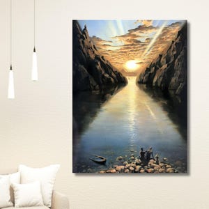 Tide Of Time ウォールアート | ウラジミール・クッシュ キャンバス シュールレアリズム絵画 | ウラジミール・クッシュ プリント | 複製キャンバス ホームデコレーション | ギフトアイデア | 展示会