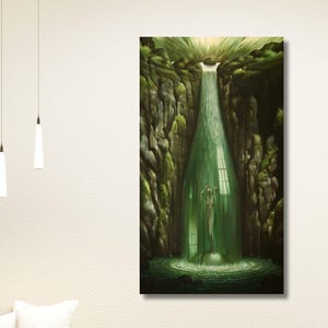 Vladimir Kush: El misterio de lo oculto, impresión en lienzo de Kush, pintura de Vladimir Kush, arte mural de Vladimir Kush, póster de Kush, regalo, decoración de pared para el hogar, arte
