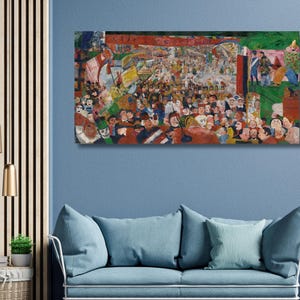 James Ensor: Christ&#39;s Entry Into Brussels in 1889. Fine Art Print/Poster Canvas
