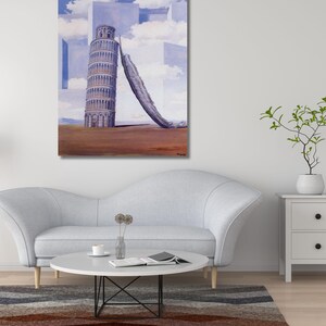 Rene Magritte Pisa com pena Poster Art Canvas, Rene Magritte Canvas Wall Art, Reprodução de impressão, Surrealismo Canvas Art, Decoração de sala de estar