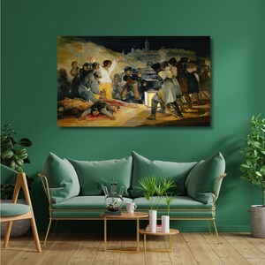 Francisco Goya The Firing Squad 1808 Canvas Print Art,Exhibition Poster Print, Francisco Goya Art Print Wall Art, Vintage Art, Ready To Hang