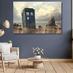 Doctor Who Tardis Canvas Print Painting Doctor Who Tardis Box Wall Art Painting Telephone Box Doctor Who Poster Decor Home Art Ready To Hang