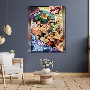 UFC 310 Canvas Wall Art UFC, MMA Print, Gift for boyfriend, Mens Gift, Gift for Sport Fan, Boxing Wall Decor, The Fight Poster
