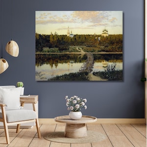 Isaac Levitan The Quiet Cloister Giclee Print,Isaac Levitan Painting, Reproduction Painting, Large Size Canvas Wall Art Poster Ready to Hang