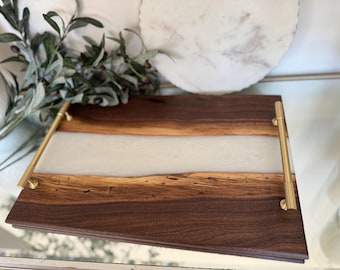 Elegant Expoxy River Charcuterie Board