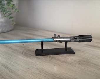 Anakin Luke Skywalker Legacy Lightsaber Pen | Hand-Painted 3D Print Graflex Detail (Display Stand)