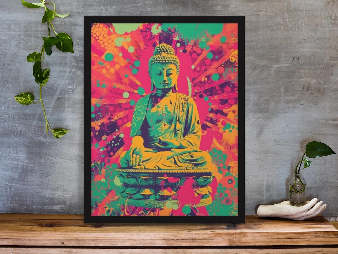 Buddha Wall Art Printable | Zen Psychedelic Room Decor | Asian Buddhist ...