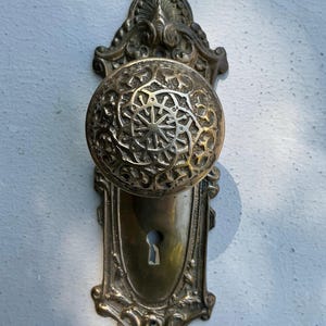 Ornate Door Knob and Escutcheon Backplate