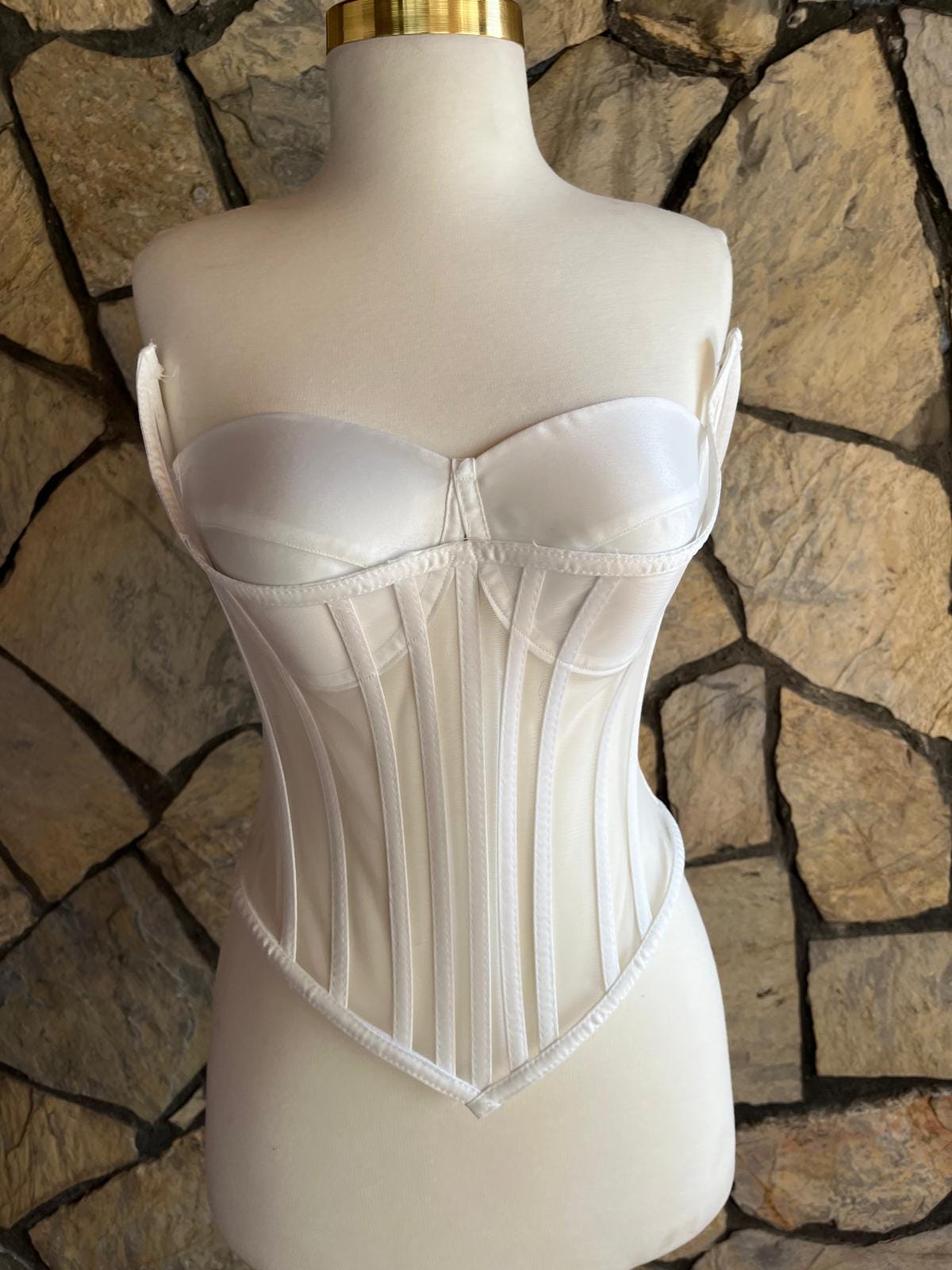 Corsets/ Transparent Corsets/ White Corsets / Bustiers Corset/ Pink Corsets/ Lingerie Corset/ party / Costume
