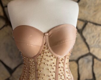 Transparent Corset | Mesh Bustier | Bustier Corset Top | Bridal Lingerie | Corset | Bridal Shower Gift |  Bust Corset