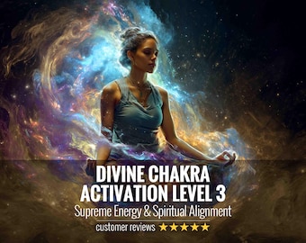 Chakra Activation Level 3, Personalized Report & Infused Digital Artwork | Divine Energy Healing, Spiritual Alignment