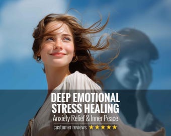 Emotional Stress Healing, Anxiety Relief, Inner Peace,  Personalized Report & Infused Digital Artwork