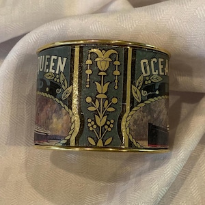 Wide vintage tin cuff