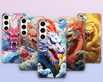 Dragon Phone Case japanischer Drache Cover für Samsung Galaxy S25 Ultra, S24 Plus, S23 FE, S22, S21, S20, A53, A36, A35, A26, A16