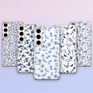 Elegant Floral Design Phone Case Minimalist Flowers Cover For Samsung Galaxy S25 Ultra, S24 Plus, S23 FE, S22, S21, S20, A53,A36,A35,A26,A16