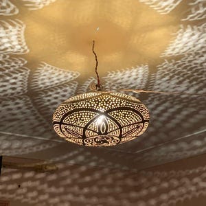 Brass Pendant Lamp, Pendant Lamp, Brass Pendant Lamp, Light Fixtures, Pendant Lighting, Simple Moroccan Pendant Lamp