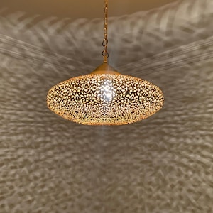 Brass Pendant Lamp, Pendant Lamp, Brass Pendant Lamp, Light Fixtures, Pendant Lighting, Simple Moroccan Pendant Lamp