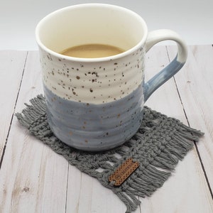 Set of 2 or 4 - 100% Cotton Crochet Mug Rug Coasters NEW COLORS ADDED!