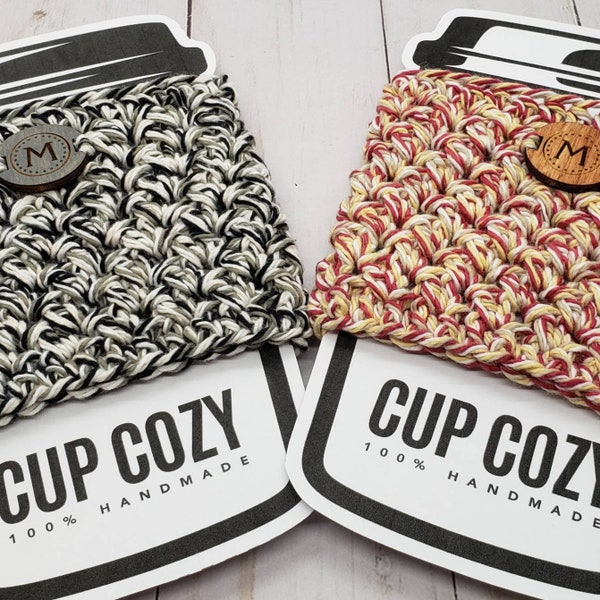 100% Cotton Crochet Cup Cozy - Mug Sweater/Sleeve