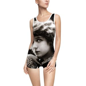 Swimsuit, Vintage, Retro Noir One Piece Bathing Suit, Women&#39;s Swimwear, Pinup Beachwear, Retro Summer Fashion, Vintage Style Monokini