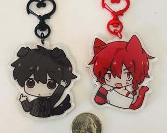 ZENO Keychain / Maeno Aki & Tsugino Haru - Etsy