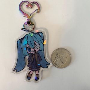 Hatsune Miku Monitoring Keychain