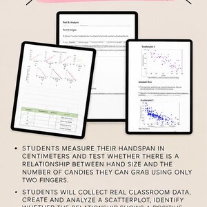 Correlation Candy Grab Lab | Statistics Activity, Scatterplot Worksheet & Pearson's Correlation Coefficient | Hands-on Statistics Activity
