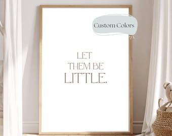 Let Them Be Little Bloemenkwekerij Print Boho Wall Art Digitale download