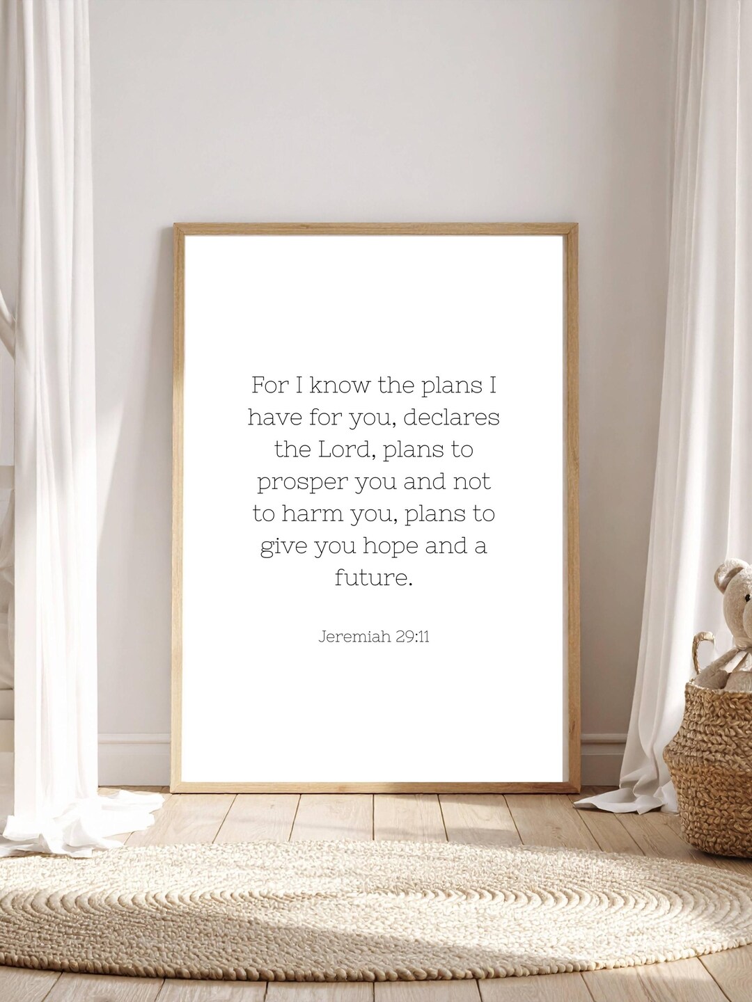 Jeremiah 29 11 Bible Verse Print Christian Faith Decor Digital Download ...