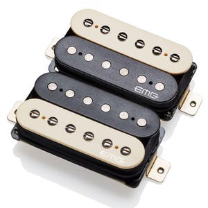 EMG Super 77 Active Humbucker 2-piece Pickup Set - Zebra, guitar pickups, pickups upgrade, electric guitar pickups