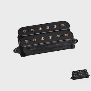 DiMarzio DP215 Evo 2 Humbucker Bridge Pickup F-spaced, Black with gold poles