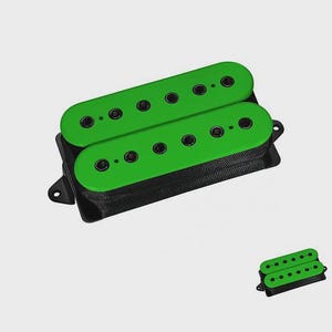DiMarzio DP215 Evo 2 Humbucker Bridge Pickup F-spaced, Green with Black poles